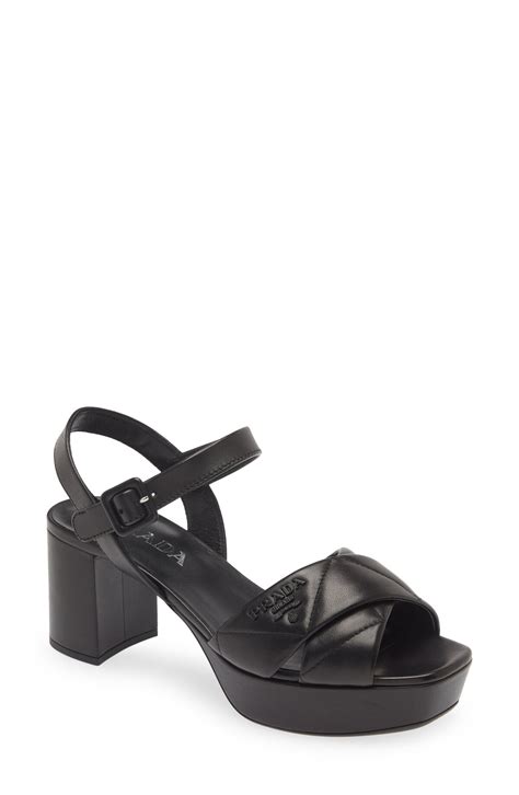 quarter strap platform sandal prada|prada diagram platform sandals.